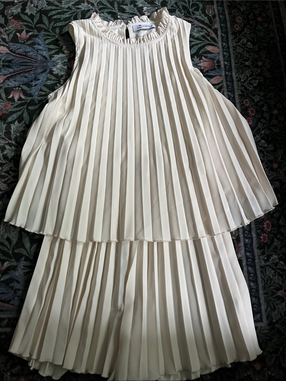 Pleated Ivory Romper